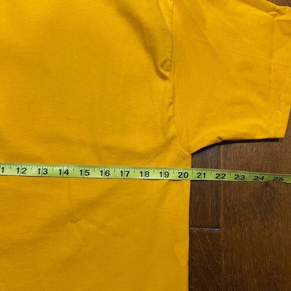 Civil Regime x Champion Embroidered Mustard Yellow T-Shirt Men's Size Large - Picture 7 of 8